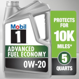 Mobil 1 Advanced Fuel Economy Full Synthetic Motor Oil 0W-20, 5 Quart