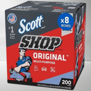 Scott® Shop Towels Original (75190), Blue, Pop-Up Dispenser Box (200...